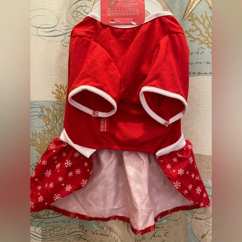 NWT Rudolph The Red Nosed Reindeer Dog Christmas Dress Costume In‎ Size Med,